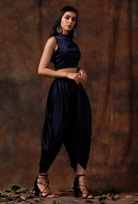 Blue Satin Blouse image 4