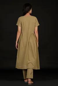 Sage Green Handblock Pallazo Pants image 4