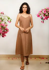 Brown Cotton slip image 2