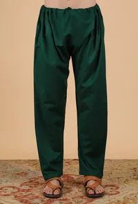 Set Of 2: Sacramento Green Cashmilon Woolen Kurta & Pajama image 3