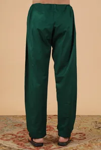 Set Of 2: Sacramento Green Cashmilon Woolen Kurta & Pajama image 4