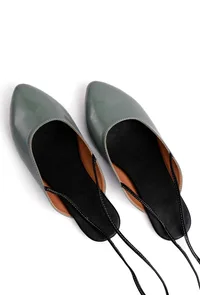 Sofia Grey Cruelty Free Leather Mules image 2