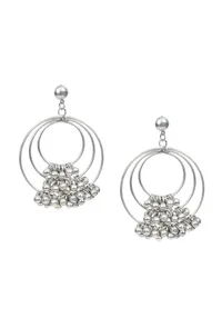 Erina Silver Tribal Earrings image 2