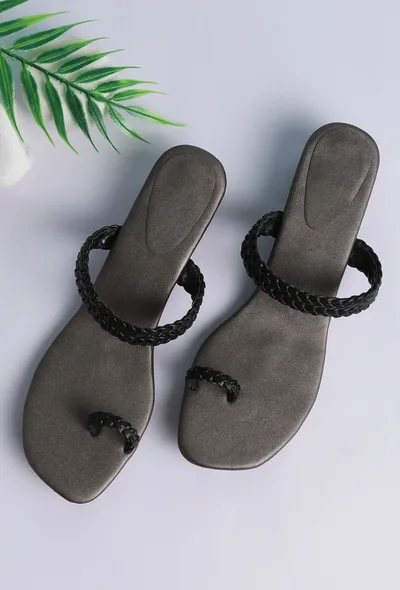 Ice Grey Knotted Cruelty Free Leather Sandals