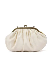 White and Golden Embellished Clutch Bag image 5