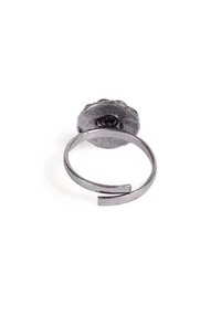 Lavanya Black Stone German Silver Adjustable Toe Ring image 5