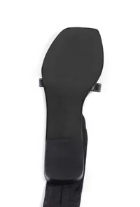 Dusky Black Tie Up Heels image 5