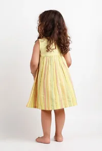 Yellow Dobby & Striped Dress image 3