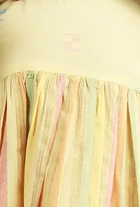 Yellow Dobby & Striped Dress image 4