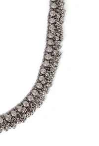 German Siver Designer Tavva Stud Ghunghru Chain Mathpatti image 3