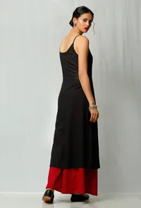 Black Kutch Work Plain Cotton Slip image 4