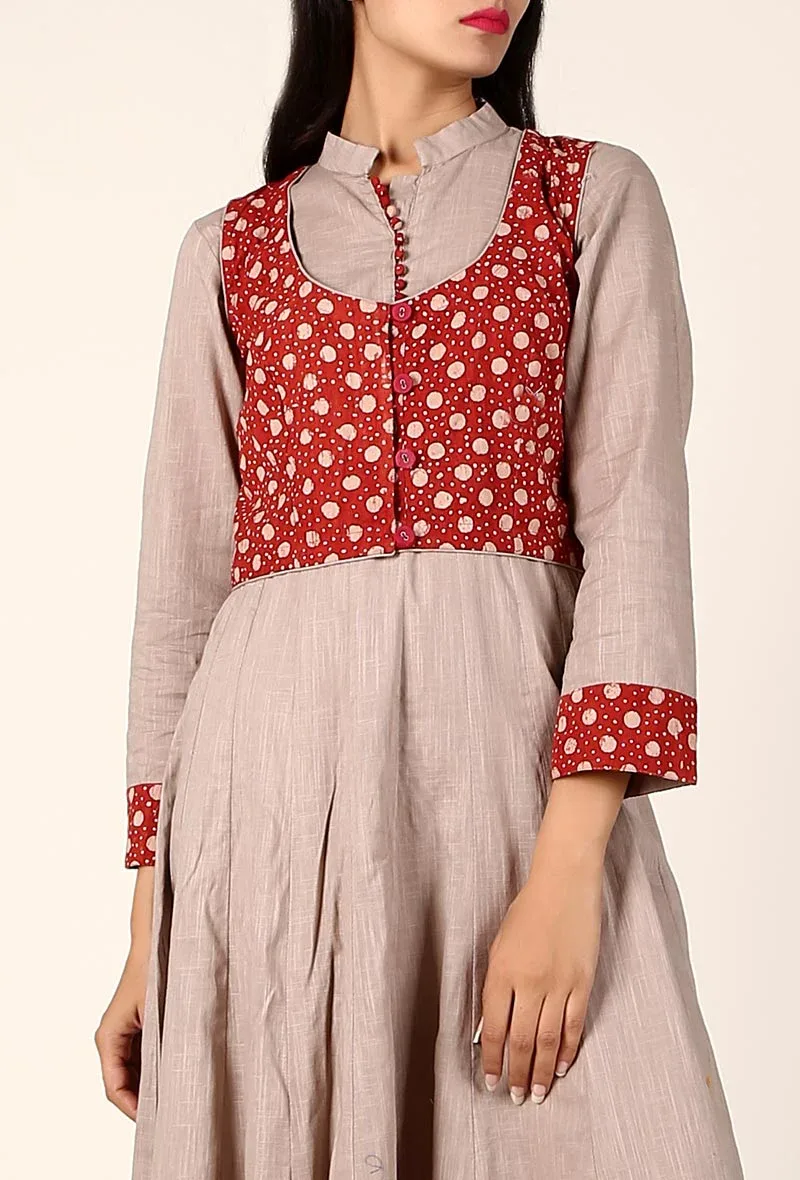 Madder Dabu Button Down Cotton Waistcoat