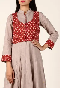 Madder Dabu Button Down Cotton Waistcoat image 2