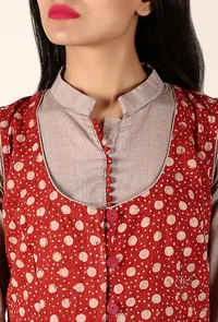 Madder Dabu Button Down Cotton Waistcoat image 5
