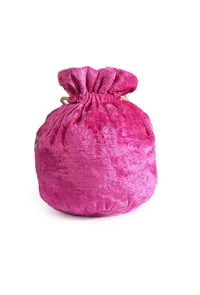 Plum Pink Velvet Tila Embroidery Potli image 3