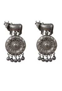 Nandi Textured Ghungroo Danglers image 3