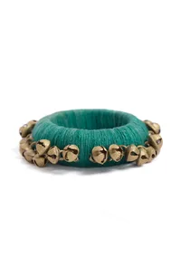 Teal Thread Wooden Bangles image 2