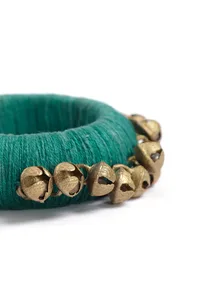 Teal Thread Wooden Bangles image 4