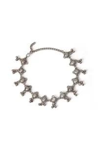 Silver Elegance Beaded Ghunghru Anklets image 3