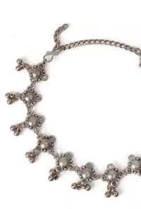 Silver Elegance Beaded Ghunghru Anklets image 4