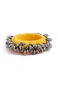 Yellow Thread Wooden Bangles image 2
