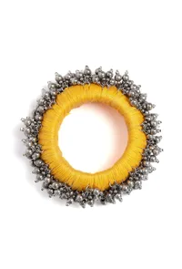 Yellow Thread Wooden Bangles image 3