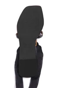 Onyx Black Braided Tie Up Flats image 4