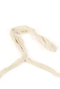 White Thread & German Silver Tribal Leaf Choker Necklace image 4