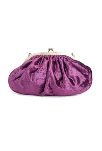 Purple gathered clutch image 5