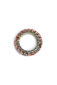 Green & Red Pearl Kundan Bangle image 2