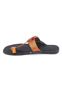 Genuine Cruelty-Free Leather Ethnic Toe-Ring Kolhapuri Sandals image 3