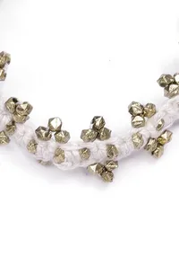 Set of 2: White Ghungroo Tribal Anklet image 3