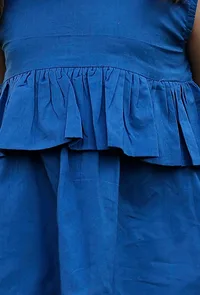 Serina Blue Cotton Cotton Dress image 5