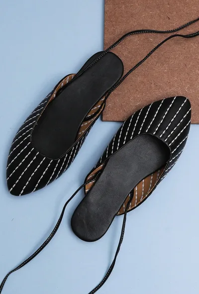 Salena Black Cruelty Free Leather Mules