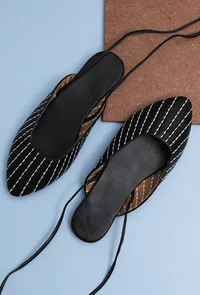 Salena Black Cruelty Free Leather Mules image 1