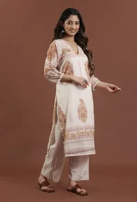 Printed Cotton Straight Kurta image 3