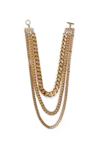 Nura Twisted Three Layered Chain Necklace image 2