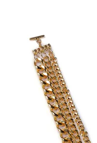 Nura Twisted Three Layered Chain Necklace image 4