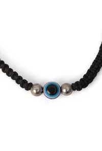 Handmade Nazariya 6 mm Evil Eye Charms Black Thread Bracelet Adjustable image 3