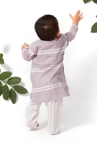Set of 2 - Hoshimin Purple Kurta Pyjama Set image 3
