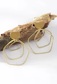 Layered Wave Statement Earrings image 1