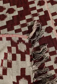 Scarlet Red Handloom Throw image 3