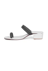 Onyx Black Knotted Cruelty Free Leather Sandals image 4