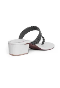 Onyx Black Knotted Cruelty Free Leather Sandals image 6