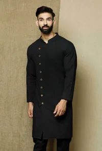 Onyx  Cotton Overlap Kurta image 1