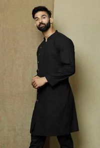 Onyx  Cotton Overlap Kurta image 2