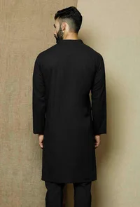 Onyx  Cotton Overlap Kurta image 4