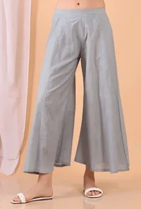 Cadet Grey Palazzo Pants image 2