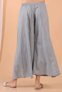 Cadet Grey Palazzo Pants image 3