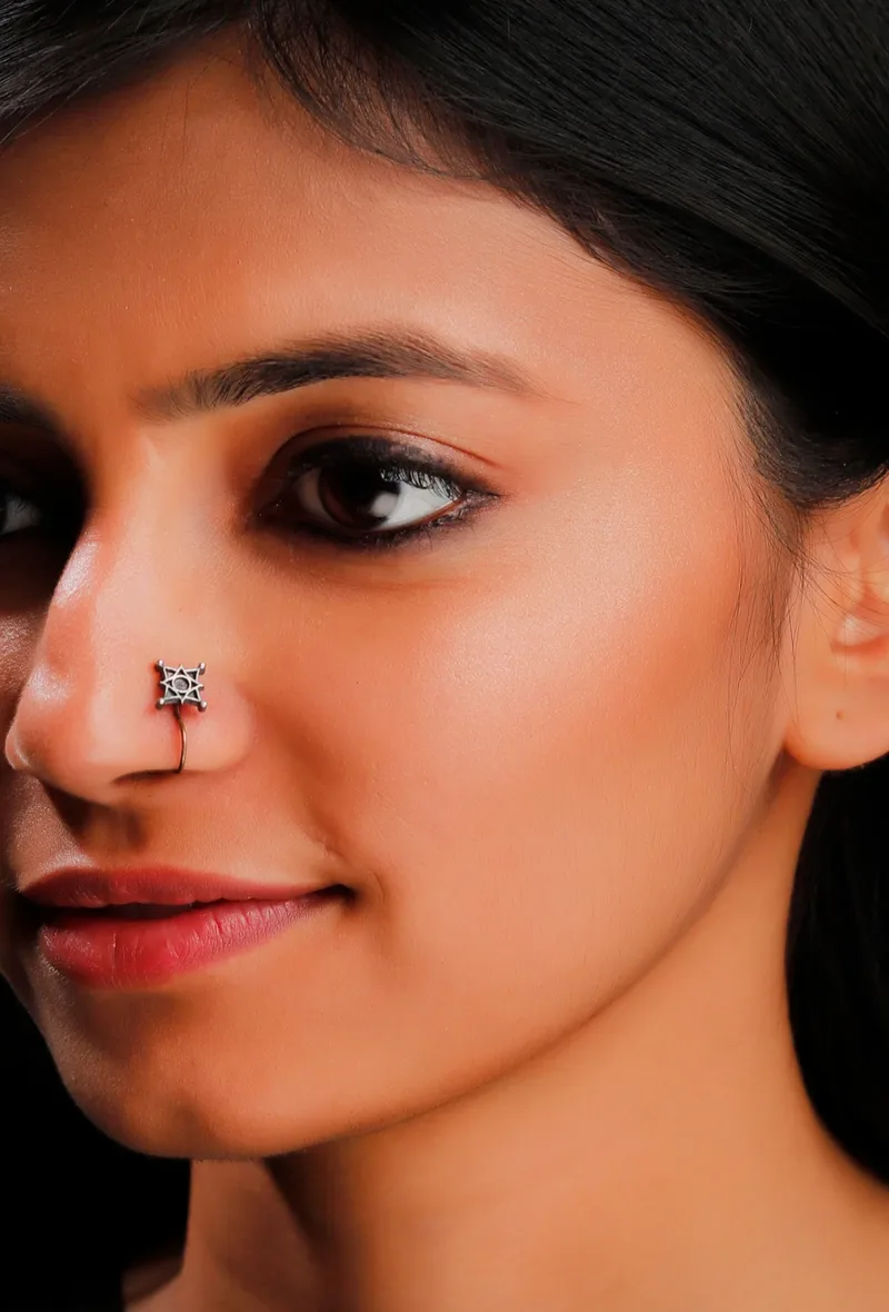 Star Shaped Brass Nosepin